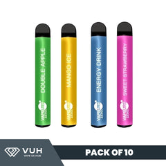 Vapeurs 600 Puffs Disposable Vape Pod (Pack of 10)
